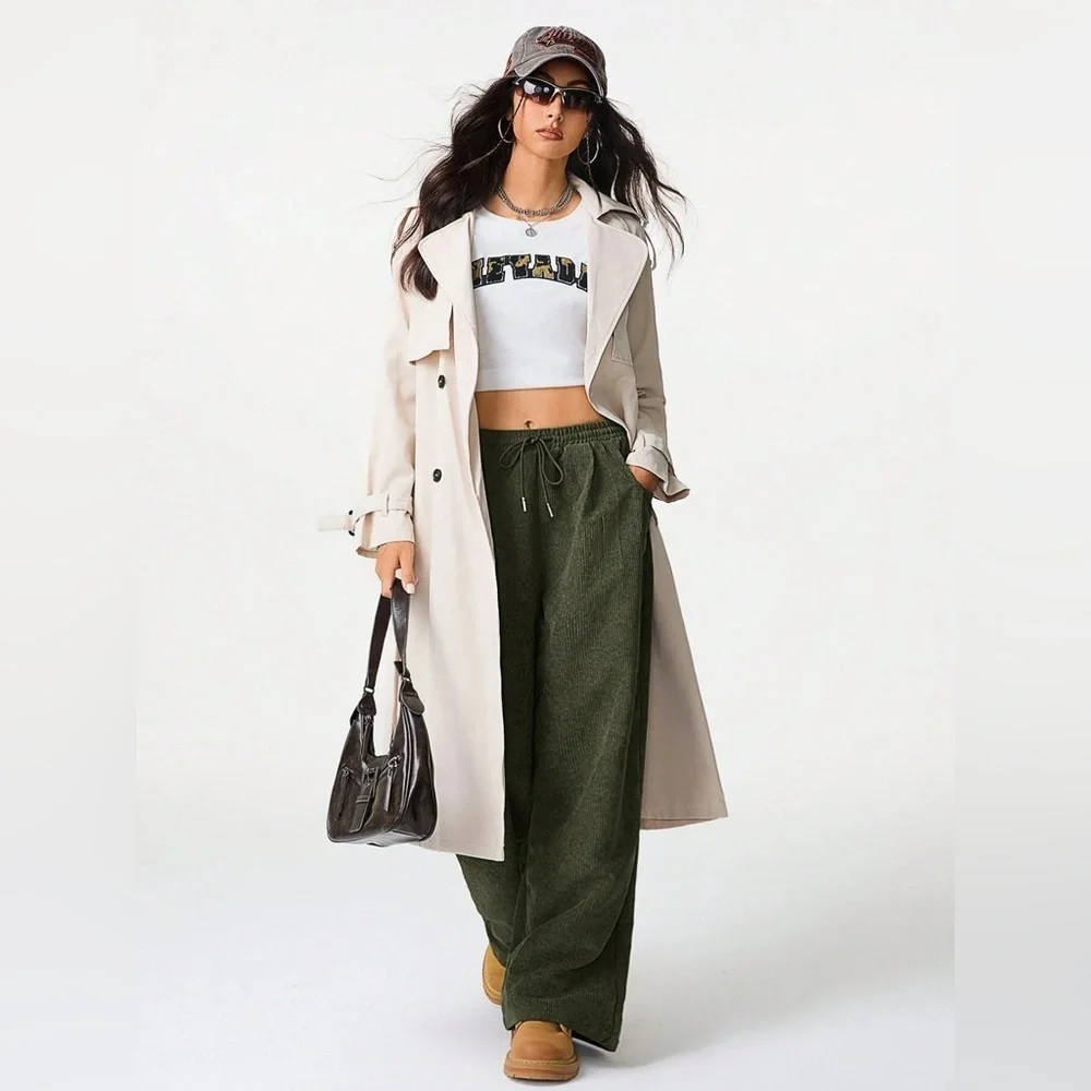 Wide Leg Drawstring Pants - Picture 4 of 12